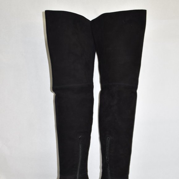 CELEBS $900 STUART WEITZMAN Hilo Thigh High OTK Boot suede BLACK 8 (JB26) - Picture 9 of 15